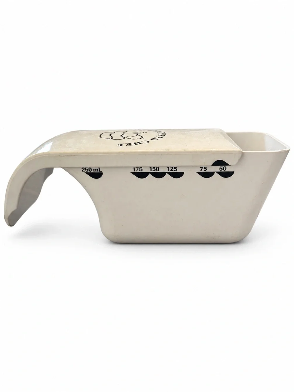 The Pampered Chef White Adjustable Measuring cup Dry Measure 1/4 to 1 cup